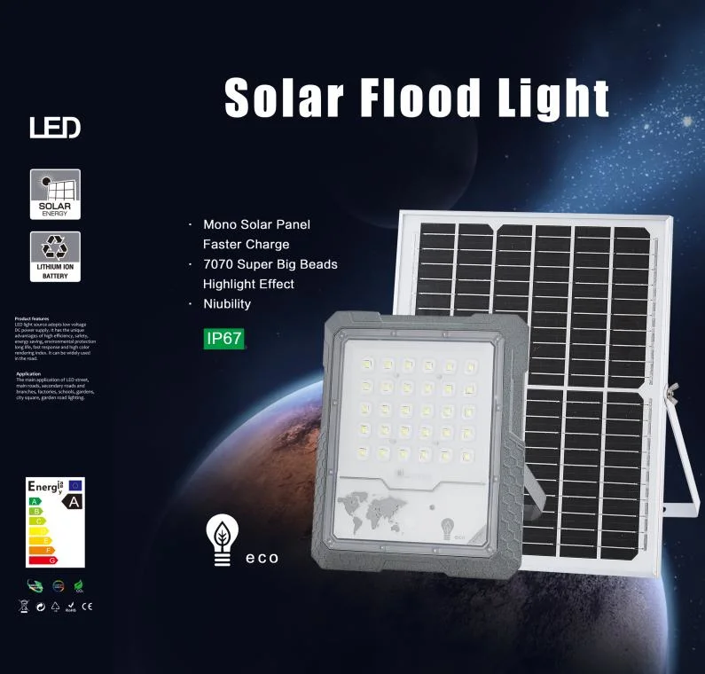 Solar Flood Lights Outdoor Waterproof, 100W 10000mAh LED Dusk to Dawn Outdoor Lighting Security Lights with Remote,Separate Solar Panel,Wall Lamp for Porch Yard